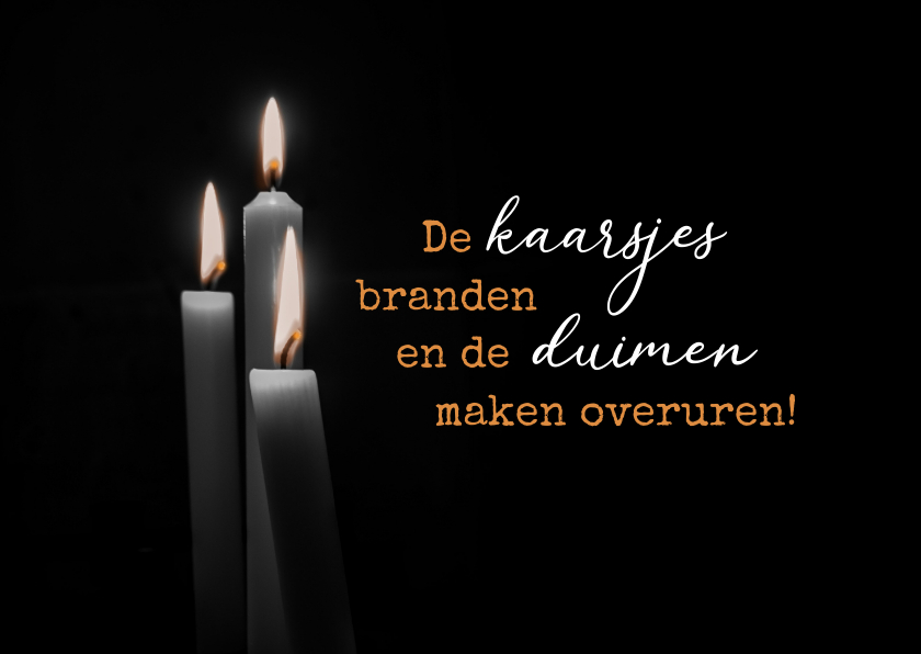 de kaarsjes staan klaar - Sterkte kaarten - Kaartje2go