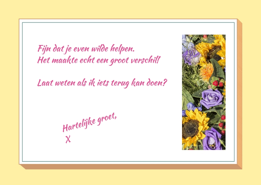 hartelijke bedankt