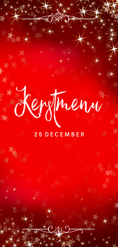 Kerstkaart voor een menu op een mooie | Kaartje2go