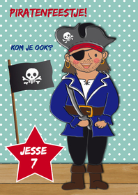 Uitnodiging piratenfeestje | thema piratenfeest Uitnodiging piratenfeestje | thema piratenfeest