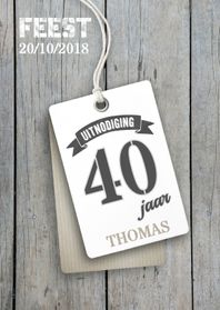Originele Uitnodiging 40 Jaar Originele Uitnodiging 40 Jaar
