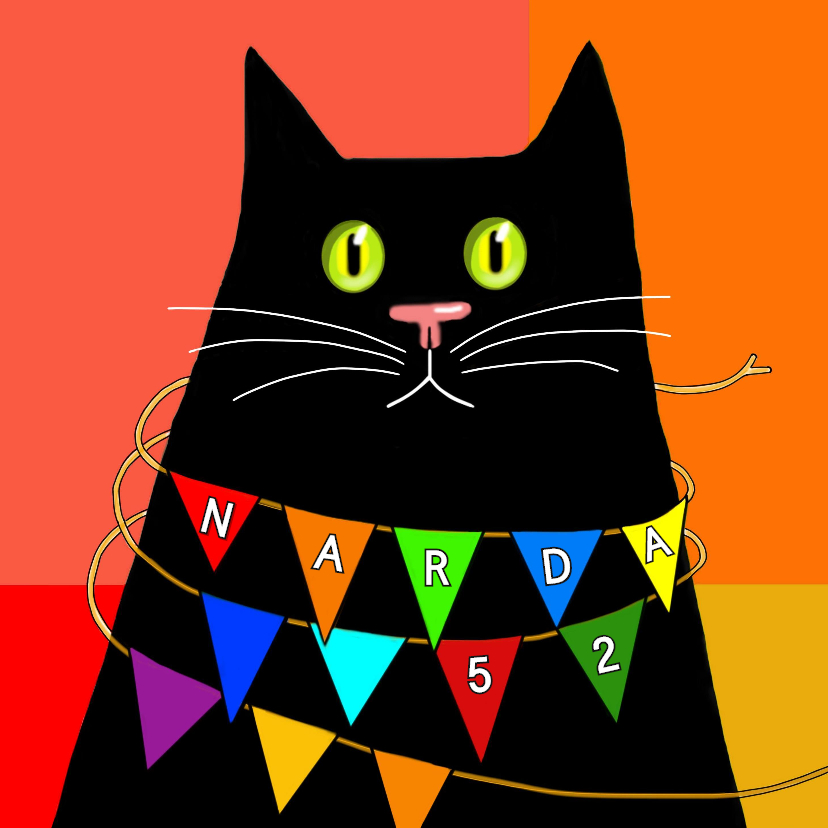 Evadollina Happy Birthday slinger, verjaardag decoratie, katten Evadollina Happy Birthday slinger, verjaardag decoratie, katten